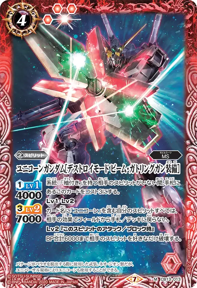 ユニコーンガンダム[デストロイモード ビーム・ガトリングガン装備]