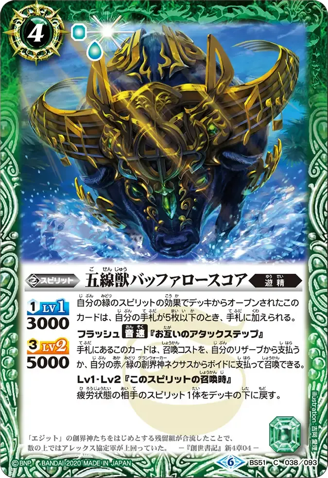 五線獣バッファロースコア