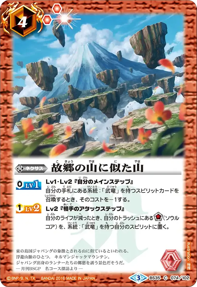 故郷の山に似た山