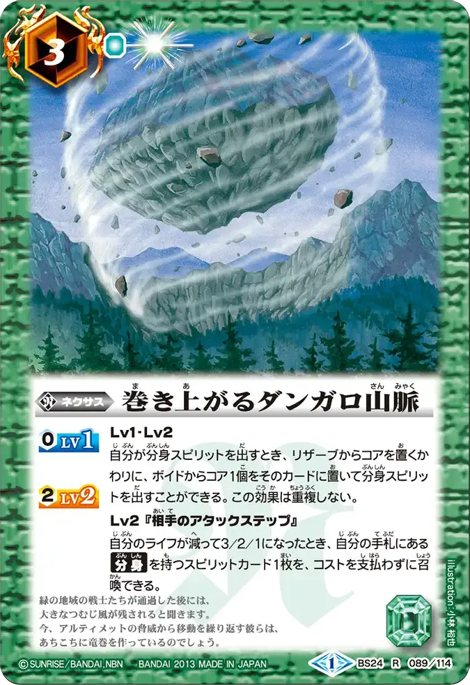巻き上がるダンガロ山脈