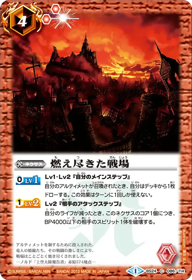 燃え尽きた戦場