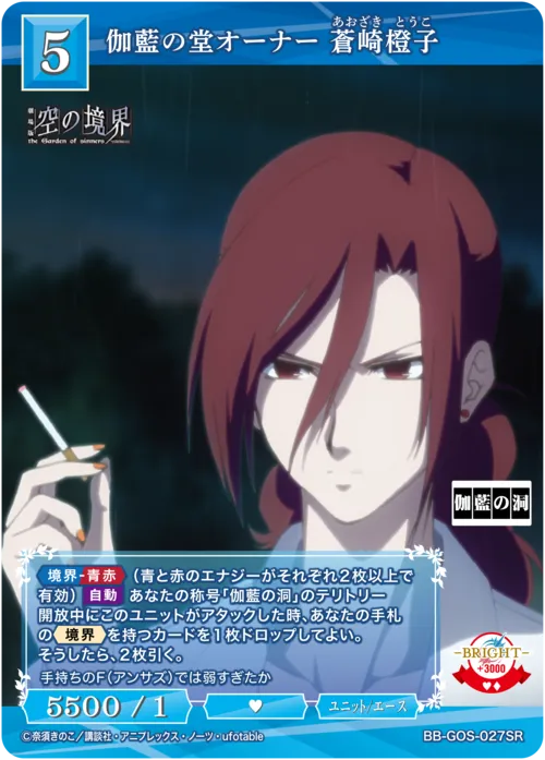 伽藍の堂オーナー 蒼崎橙子