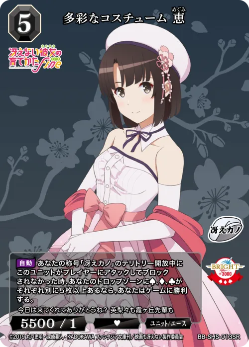 多彩なコスチューム 恵