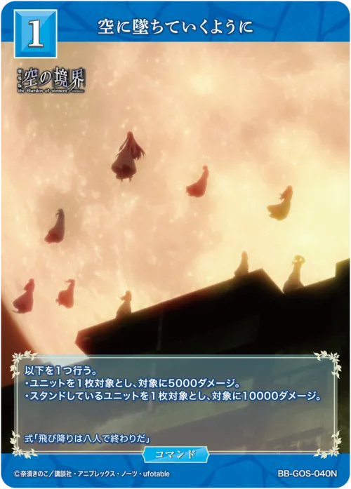 空に墜ちていくように