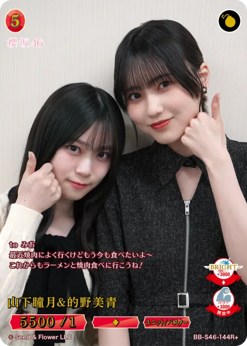 山下瞳月＆的野美青