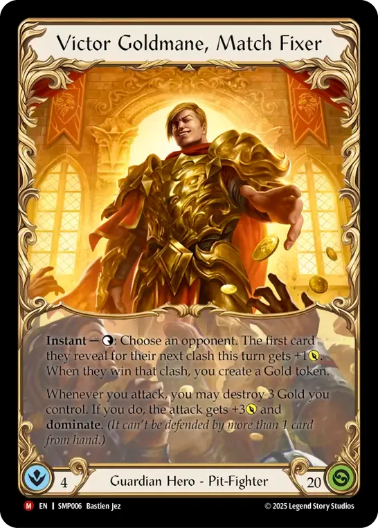 Victor Goldmane, Match Fixer