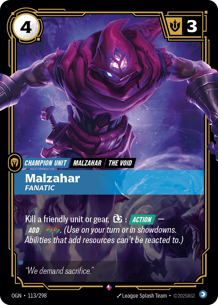 Malzahar, Fanatic