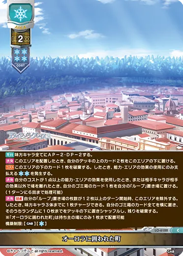 オーロラに囲われた町