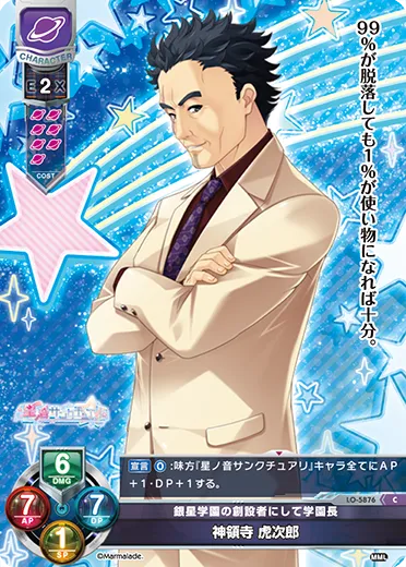 銀星学園の創設者にして学園長