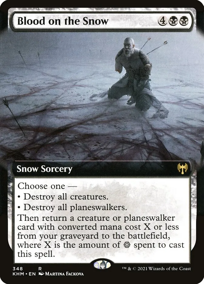 雪上の血痕