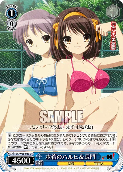 水着のハルヒ＆長門
