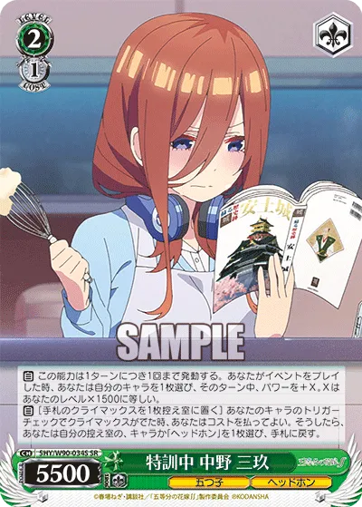 特訓中 中野 三玖