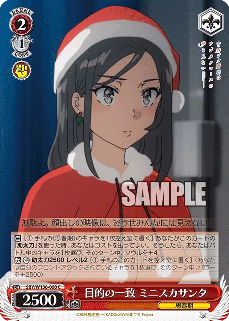 目的の一致 ミニスカサンタ