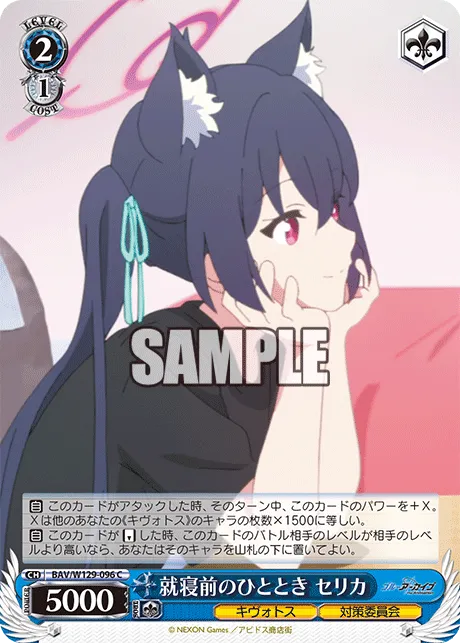 就寝前のひととき セリカ