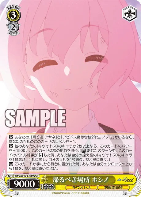 帰るべき場所 ホシノ