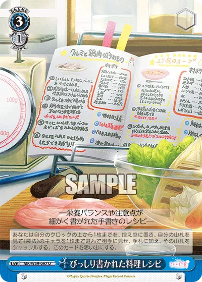 びっしり書かれた料理レシピ