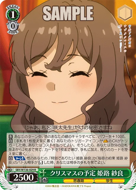 クリスマスの予定 姫路 紗良