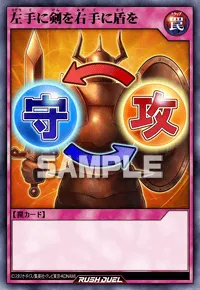 左手に剣を右手に盾を
