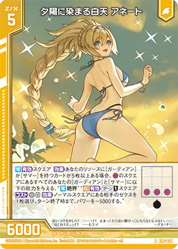 夕陽に染まる白天 アネート
